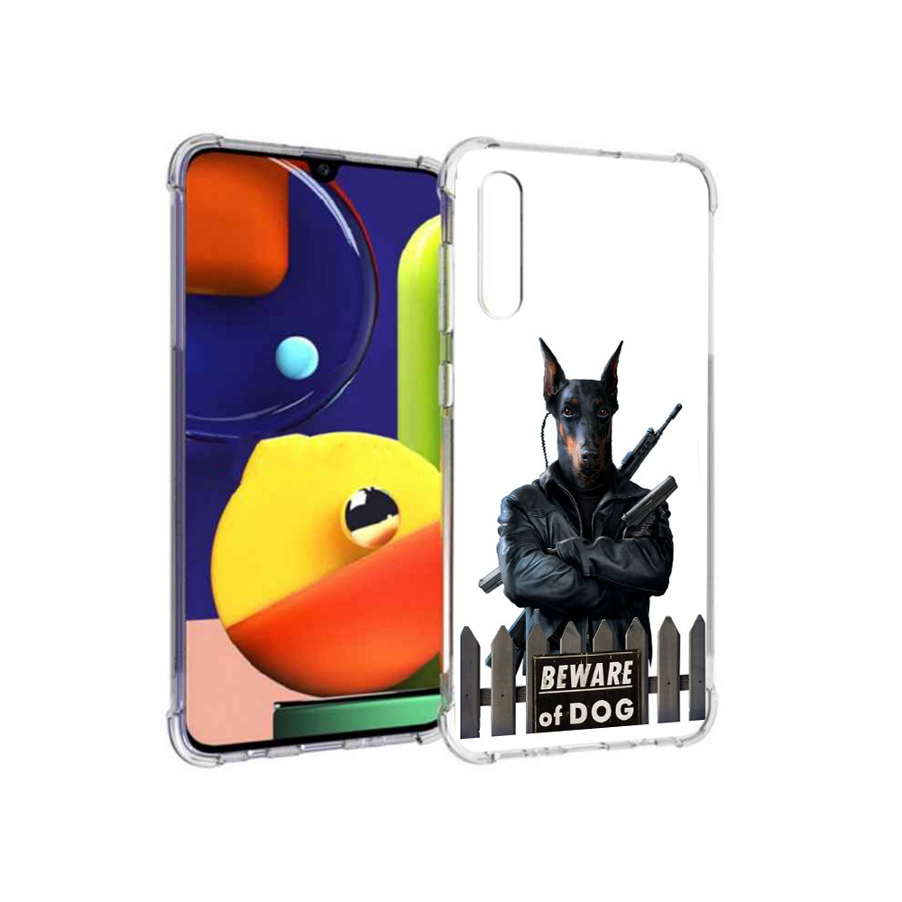 

Чехол MyPads Tocco для Samsung Galaxy A70 доберман (PT128584.546.332), Прозрачный, Tocco