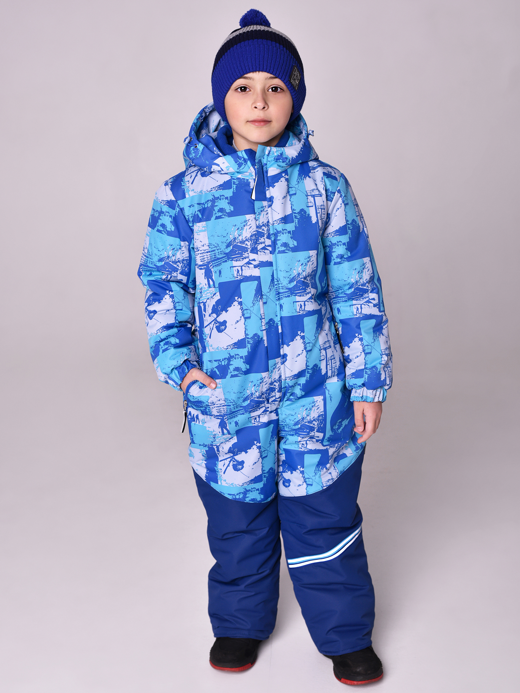 Комбинезон детский Sibirikids S268B/10, синий, 122