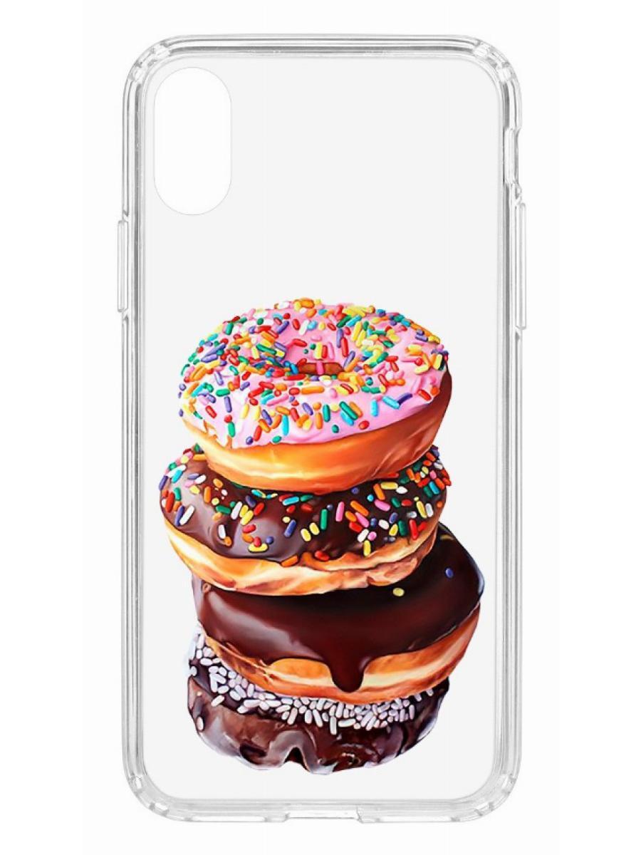 Чехол на iPhone X Kruche Print Donuts