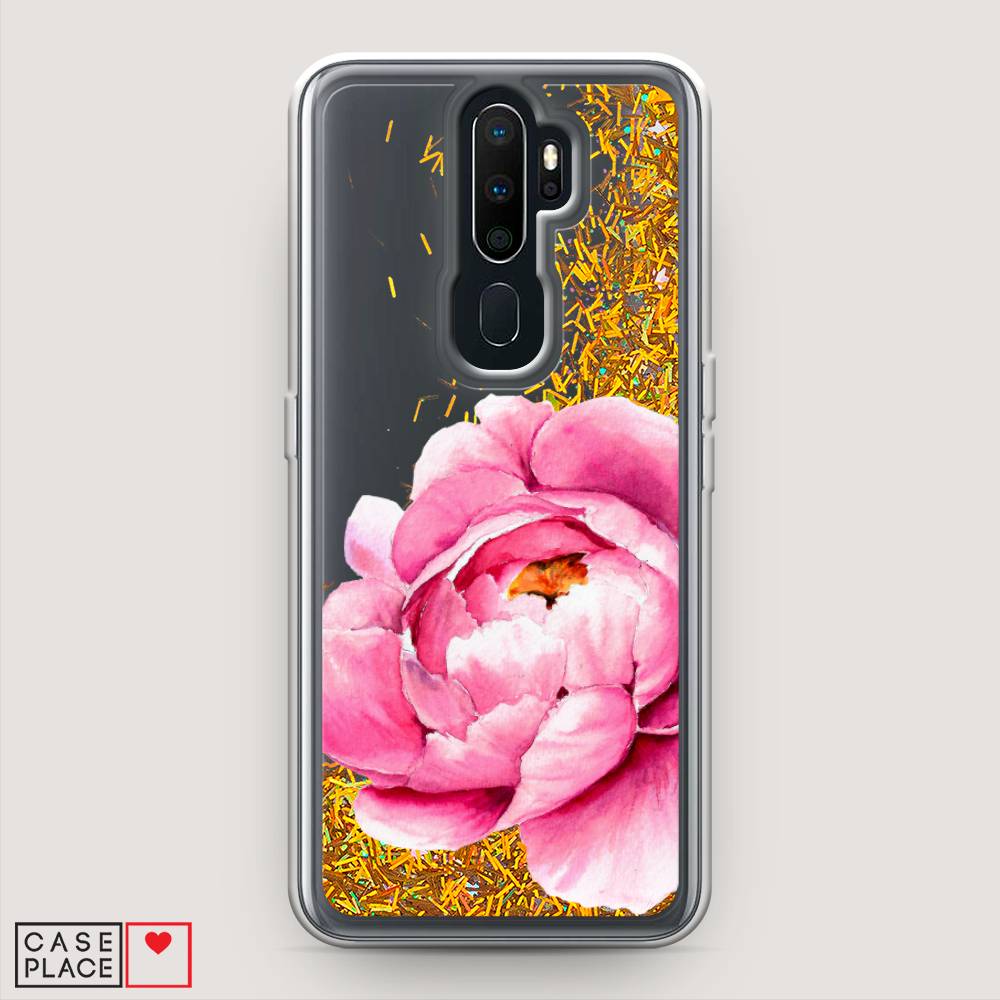 

Жидкий чехол с блестками "Прекрасный пион" на Oppo A9 (2020), 251990-1