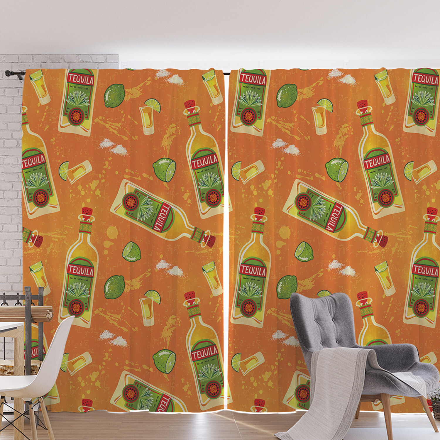 

Шторы под лён JoyArty "Текила с лаймом", серия Oxford DeLux, 340х265 см, Текила с лаймом