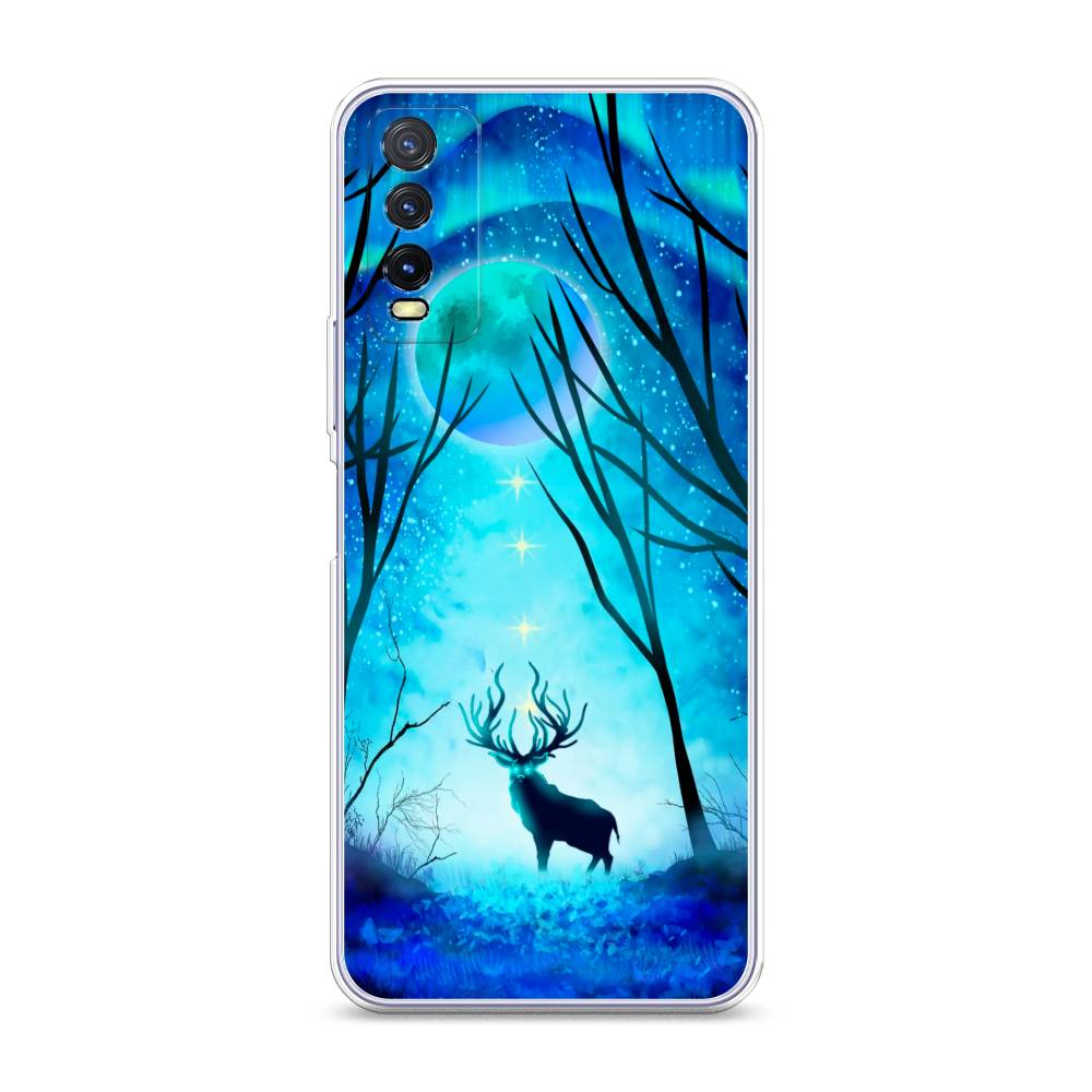 

Чехол на Vivo Y20 "Олень северное сияние", Синий;черный;голубой, 263650-1