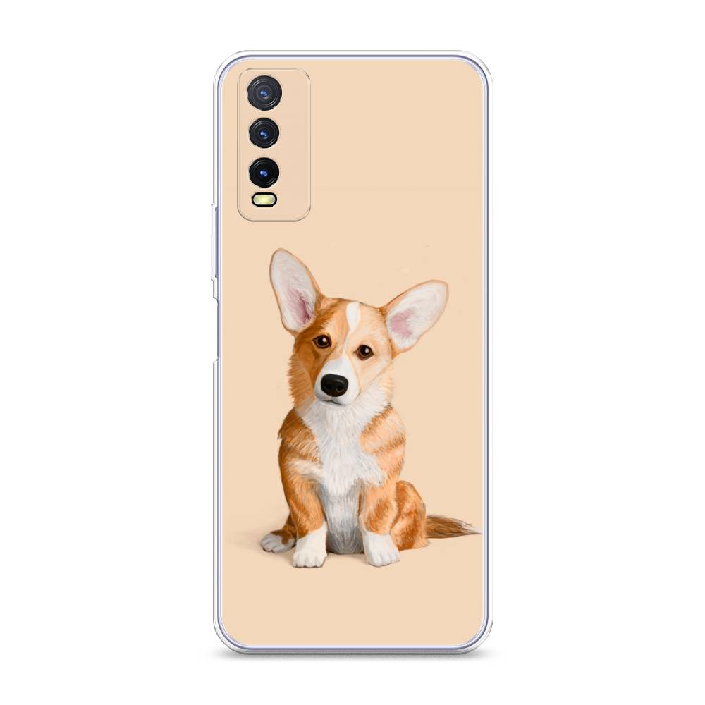 

Чехол на Vivo Y20 "Грустный Корги", Коричневый;бежевый, 263650-1