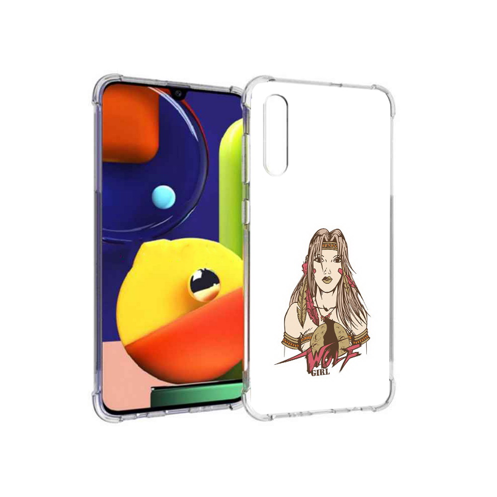 

Чехол MyPads Tocco для Samsung Galaxy A70 девушка волк (PT128584.546.306), Прозрачный, Tocco