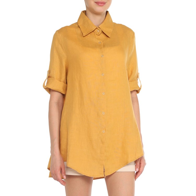 

Рубашка женская Maison David MLY2116 желтая XS, Желтый, MLY2116