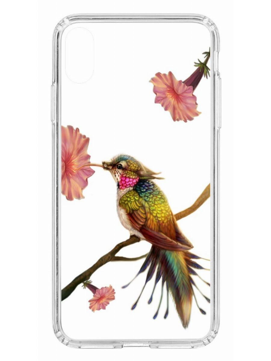 фото Чехол на apple iphone xs max kruche print колибри кruче