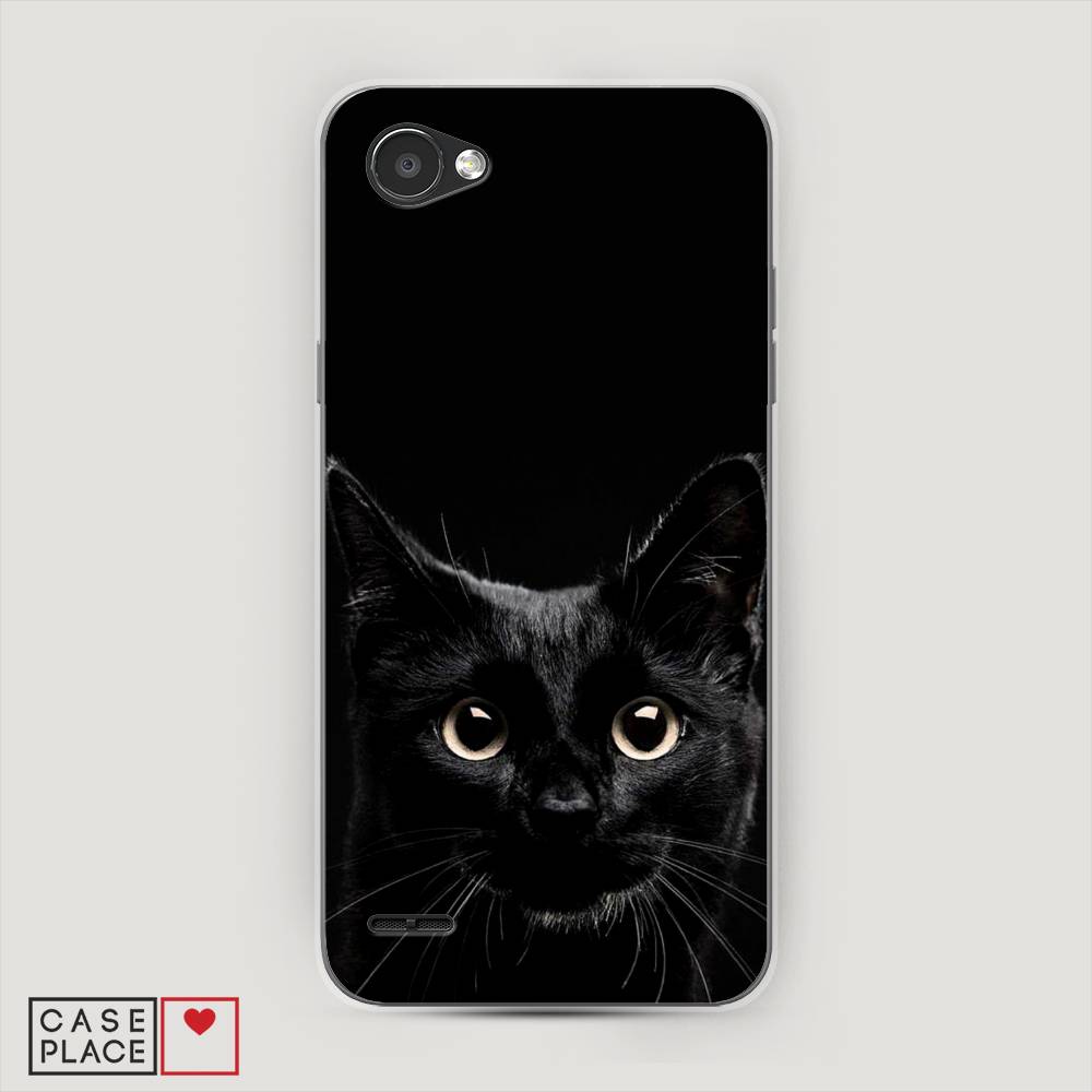 

Чехол Awog на LG Q6 "Добрый кот", Черный, 83150-1