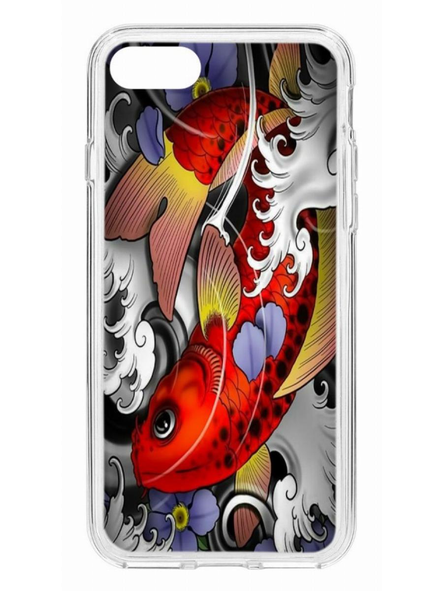 

Чехол для iPhone 7 /8 /SE 2020 КRUЧЕ Print Колибри прозрачный с рисунком