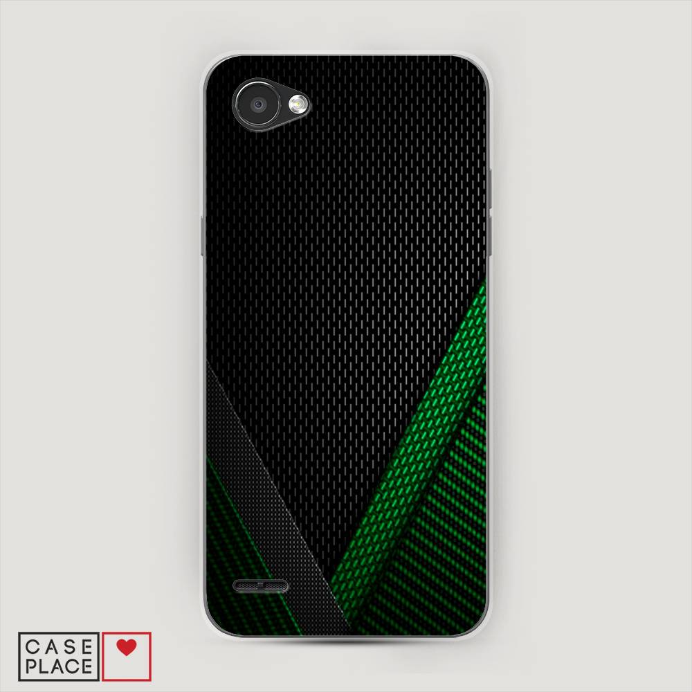 

Чехол Awog на LG Q6 "Зеленый карбон", Черный;зеленый, 83150-3