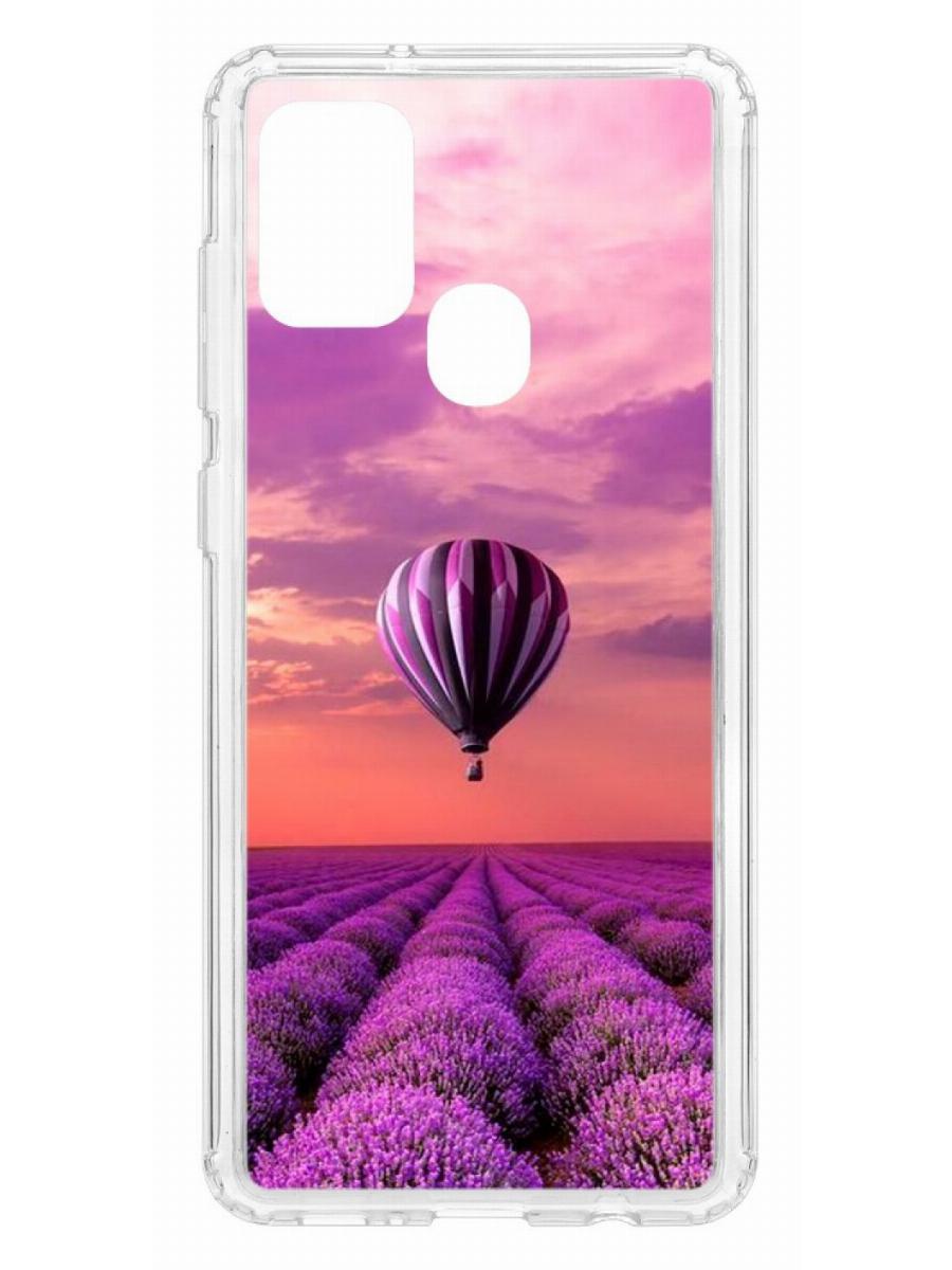 

Чехол на Samsung Galaxy A21S Kruche Print Лавандовый рай, Прозрачный;разноцветный;черный;белый
