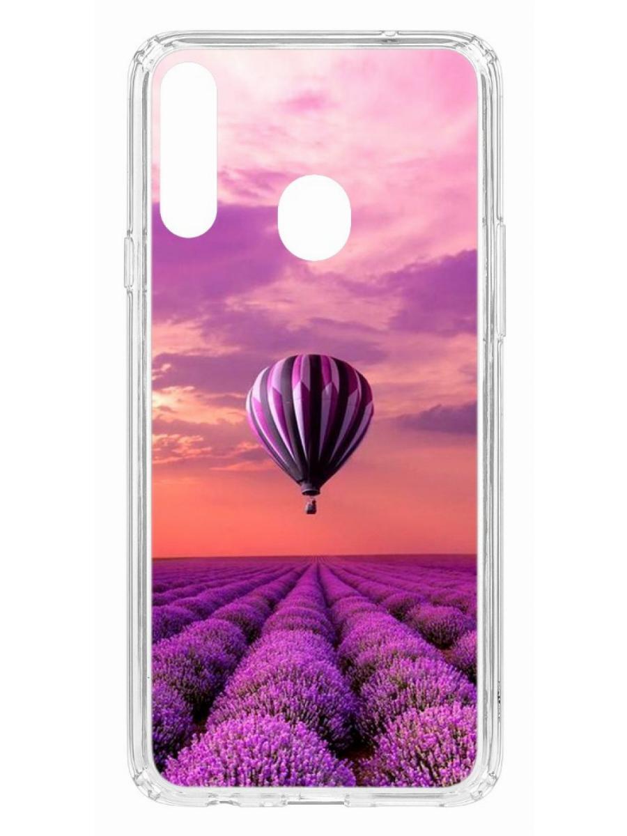 

Чехол на Samsung Galaxy A20S Kruche Print Лавандовый рай, Прозрачный;разноцветный;черный;белый