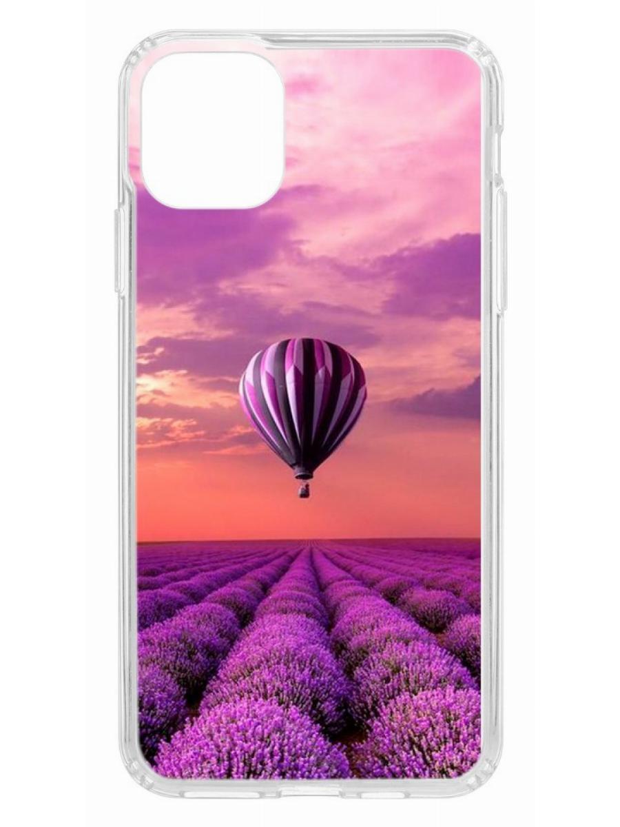

Чехол на iPhone 11 Pro Max Kruche Print Лавандовый рай, Прозрачный;разноцветный;черный;белый