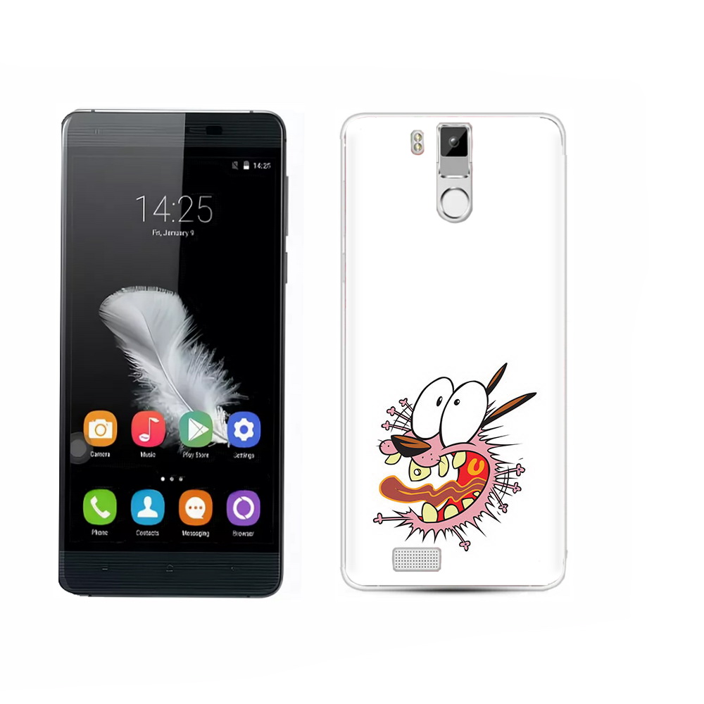 

Чехол MyPads Tocco для Oukitel K6000 Pro испуганный бобик, Прозрачный, Tocco