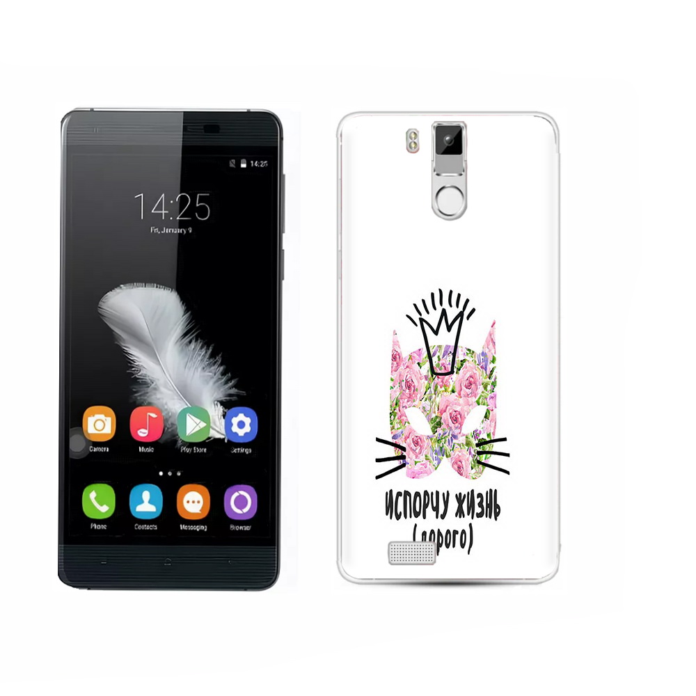 

Чехол MyPads Tocco для Oukitel K6000 Pro испорчу жизнь дорого, Прозрачный, Tocco