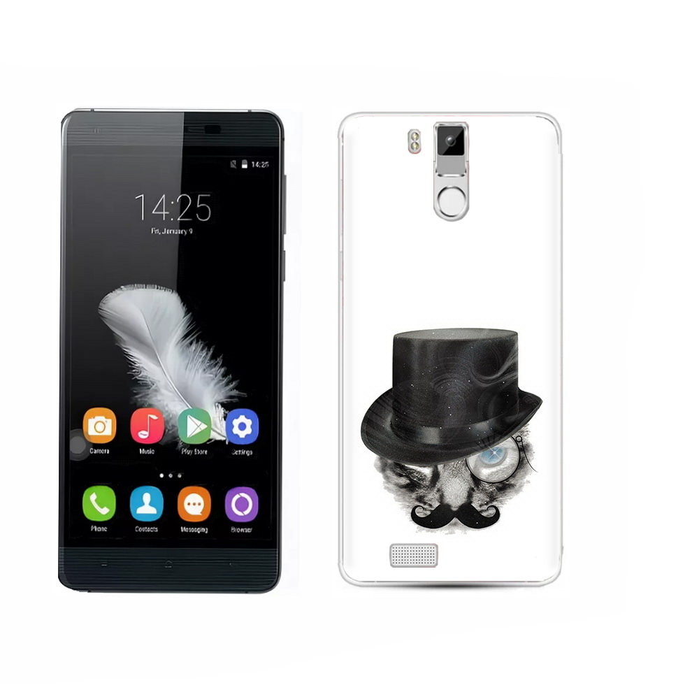 

Чехол MyPads Tocco для Oukitel K6000 Pro интелегентный кот, Прозрачный, Tocco