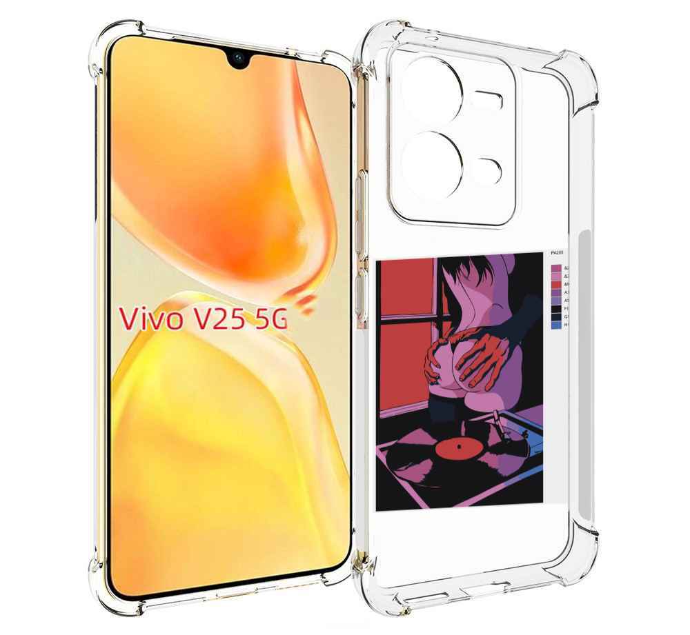 

Чехол MyPads девушка красивая сзади женский для Vivo V25 5G / V25e, Прозрачный, Tocco