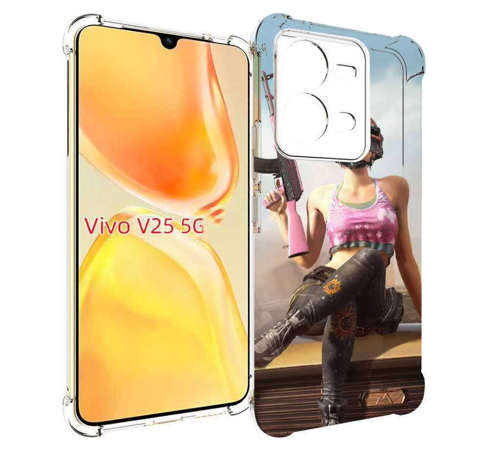 

Чехол MyPads девушка из PUBG для Vivo V25 5G / V25e, Прозрачный, Tocco
