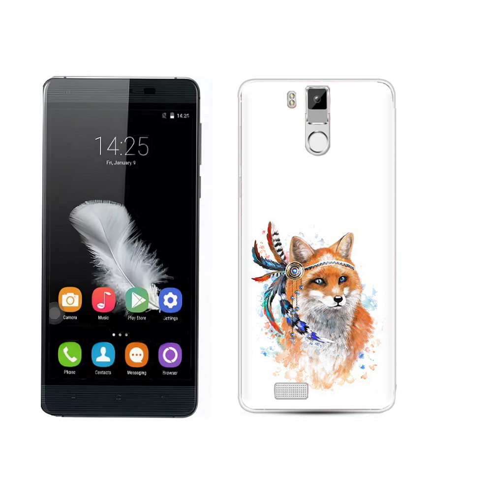 

Чехол MyPads Tocco для Oukitel K6000 Pro инду лиса, Прозрачный, Tocco
