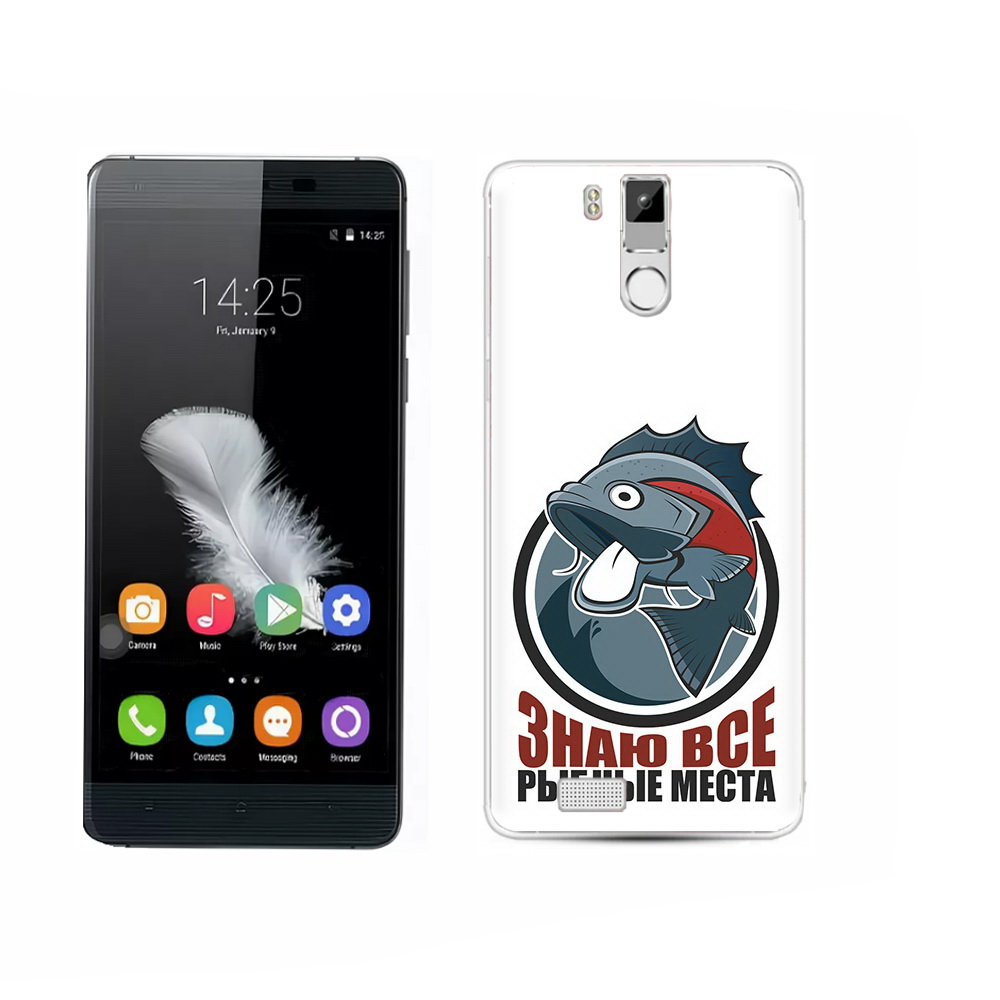

Чехол MyPads Tocco для Oukitel K6000 Pro знаю все рыбные места, Прозрачный, Tocco