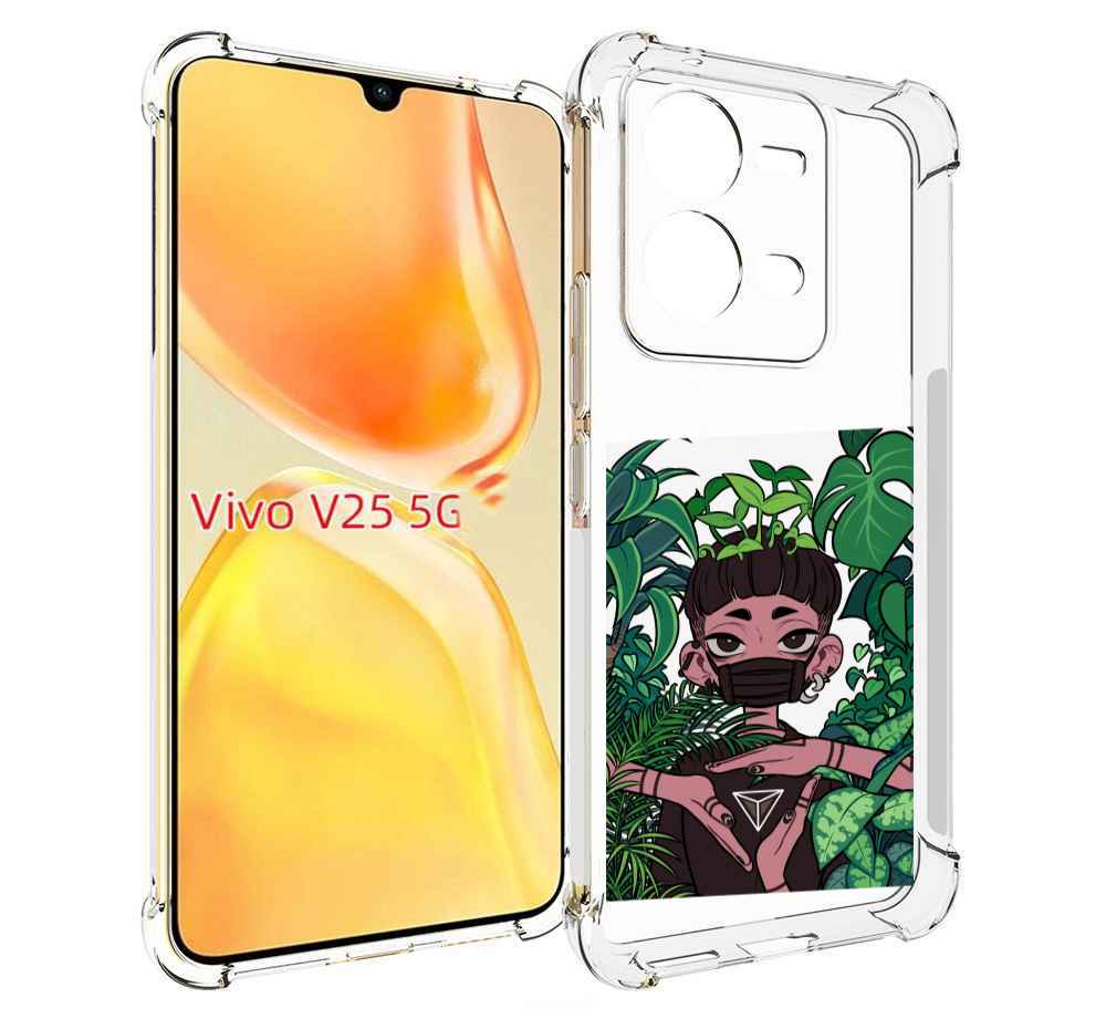 

Чехол MyPads девушка в природе женский для Vivo V25 5G / V25e, Прозрачный, Tocco