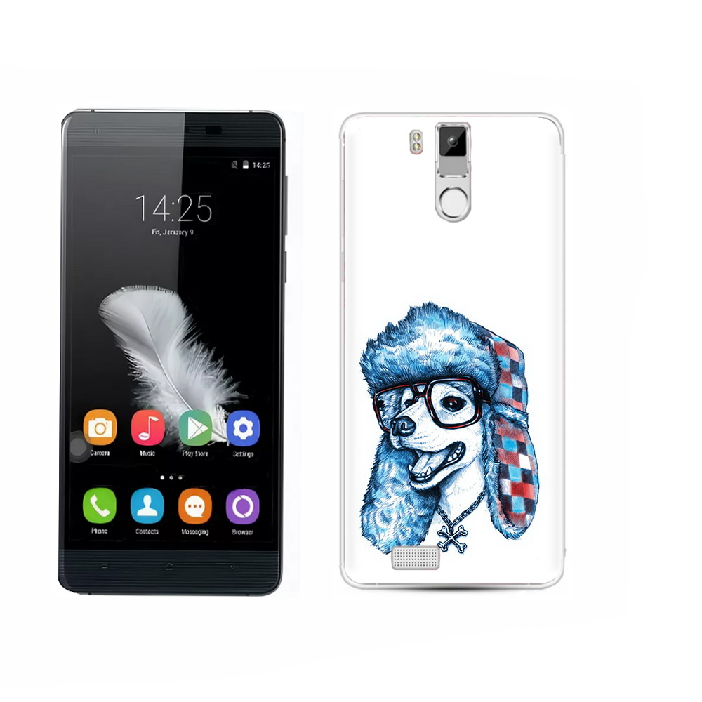 

Чехол MyPads Tocco для Oukitel K6000 Pro зимний пес, Прозрачный, Tocco