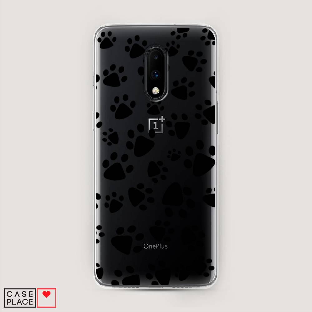 

Чехол Awog на OnePlus 7 / ВанПлас 7 "Лапки черные", Черный, 150750-2