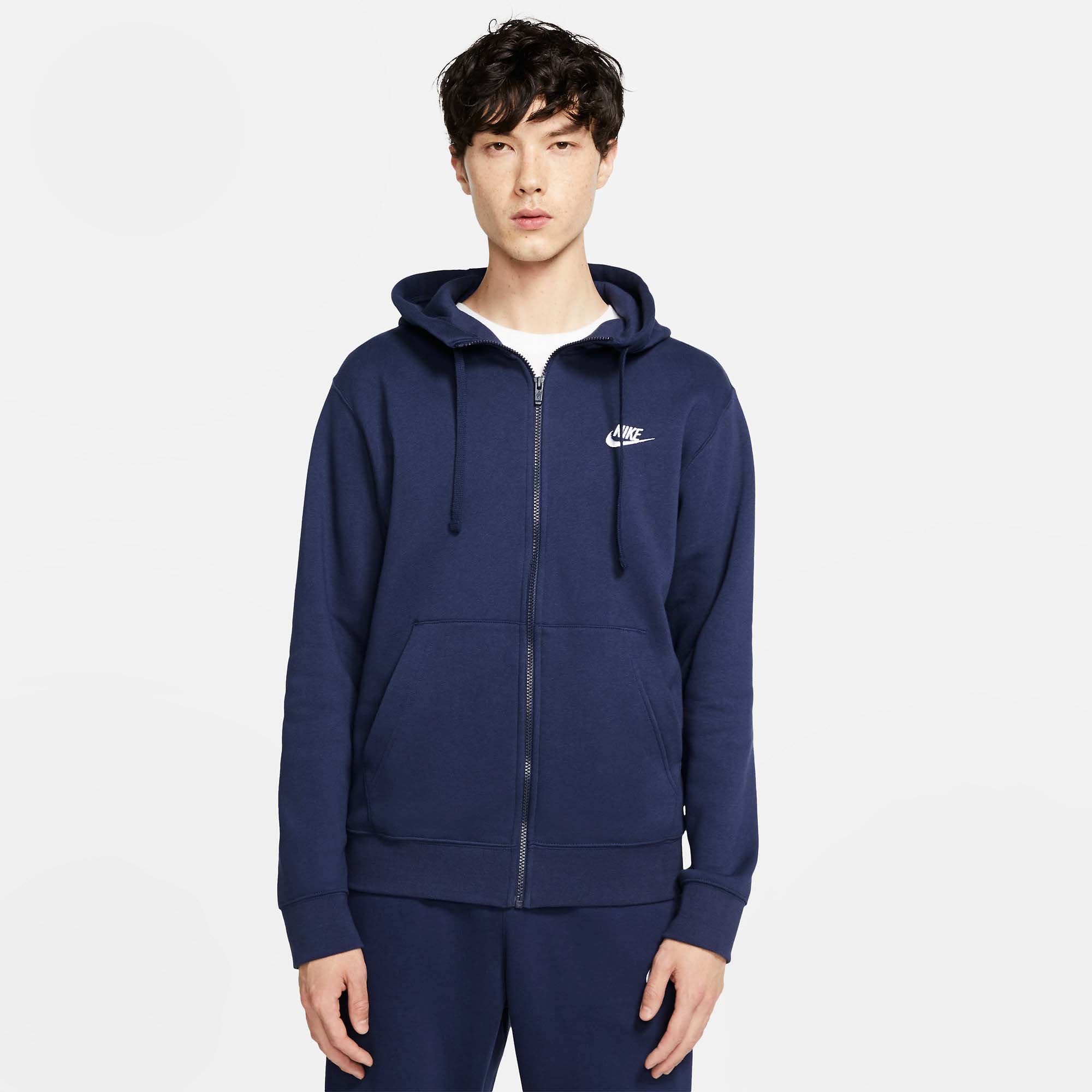 

Худи Nike для мужчин, синий-410, размер 2XL, BV2645, 1 шт., Sportswear Club Fleece Full-Zip