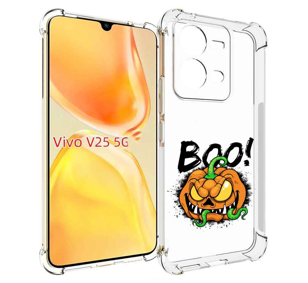 

Чехол MyPads Хэллоуин бу для Vivo V25 5G / V25e, Прозрачный, Tocco