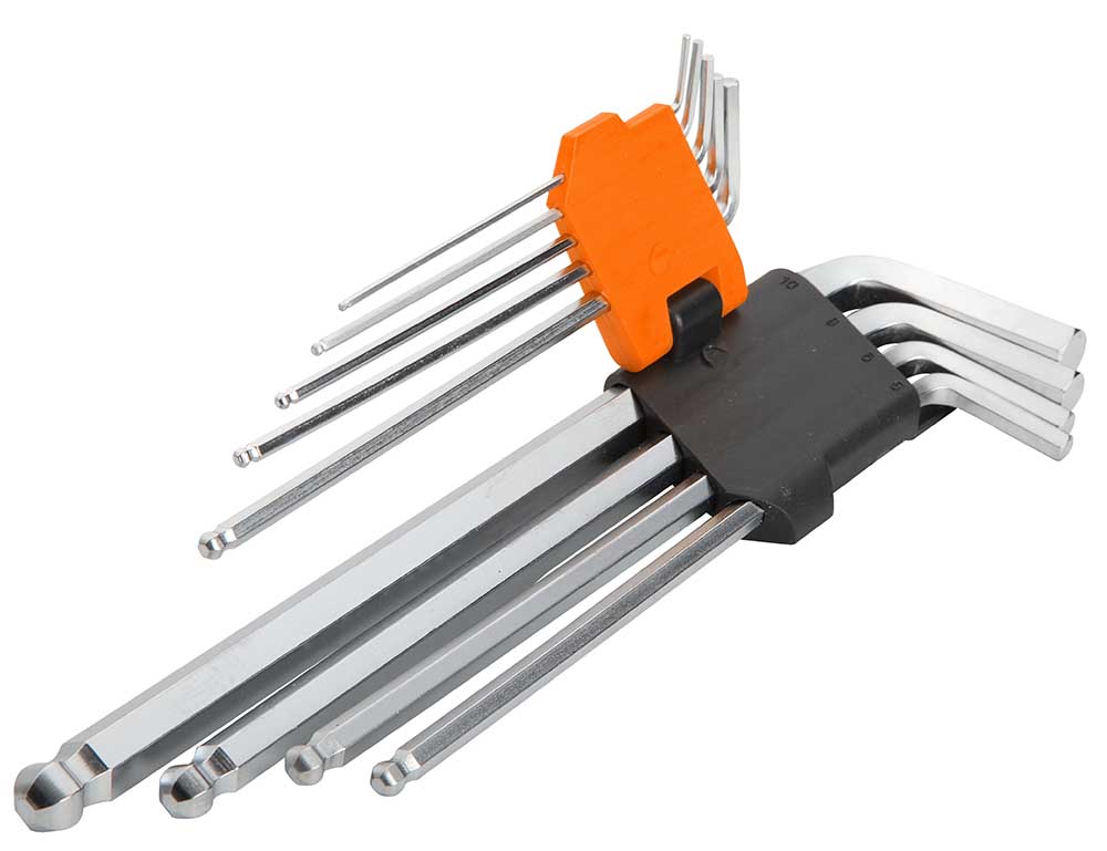 Набор удлиненных шестигранных ключей с шаром WOKIN, 1.5-10 мм, 9 штук (207609) инструменты для моделирования и придания формы набор 5 шт 16 5 см