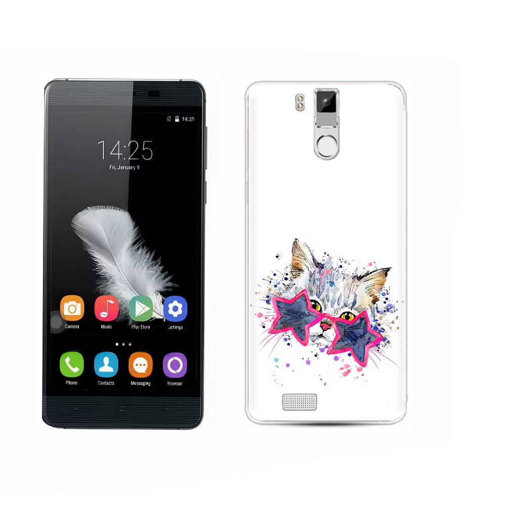 

Чехол MyPads Tocco для Oukitel K6000 Pro звездные очки, Прозрачный, Tocco