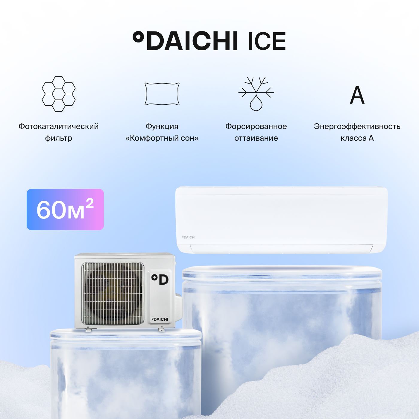 Сплит-система Daichi ICE60AVQ1-1/ICE60FV1-1 сплит система daichi da50dvq1 b2 df50dv1 2