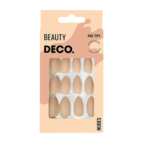 Набор накладных ногтей DECO. NUDES cream almond (24 шт + клеевые стикеры 24 шт) карты таро набор карт для раскрашивания сине бежевый