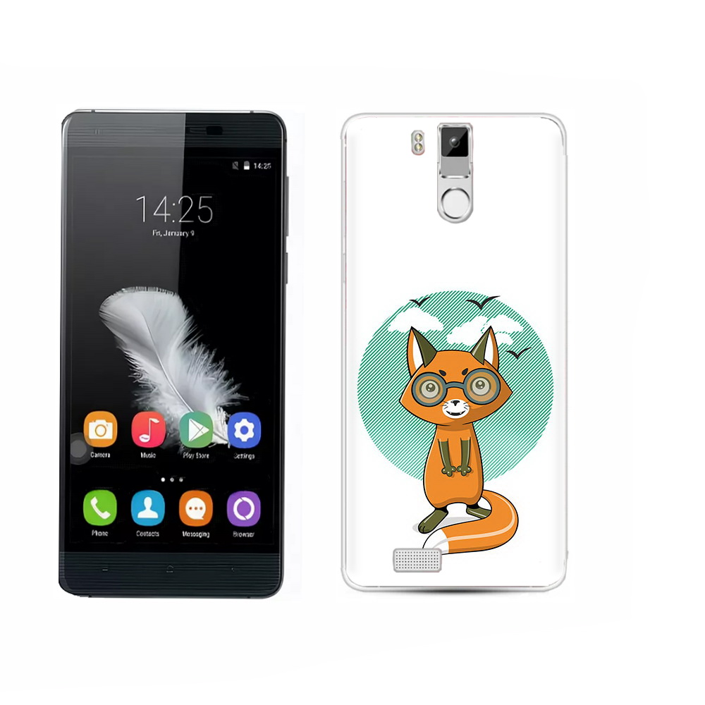 

Чехол MyPads Tocco для Oukitel K6000 Pro задумчивая лиса, Прозрачный, Tocco