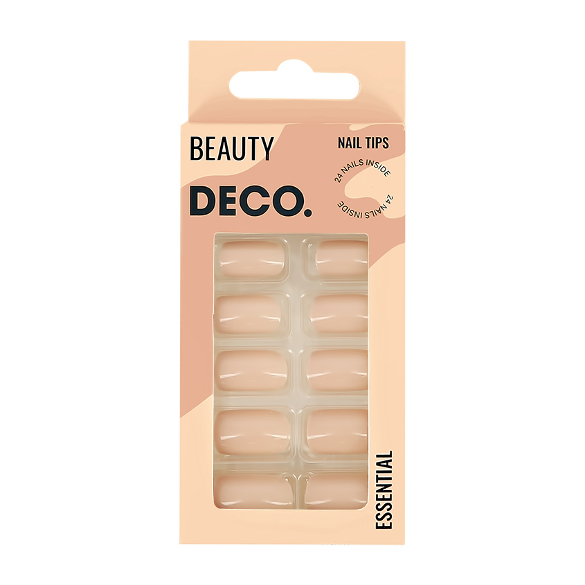 Набор накладных ногтей DECO. ESSENTIAL creme (24 шт + клеевые стикеры 24 шт) коврики автомобильные универсальные skyway hot 2 полиуретановый бежевый 72x49 44x48 5 60x26 см набор 5 шт s01702059