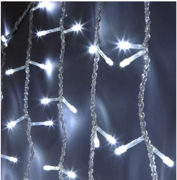 Световой занавес Qvatra LED curtain 30vs20 cold 3х2 м белый холодный