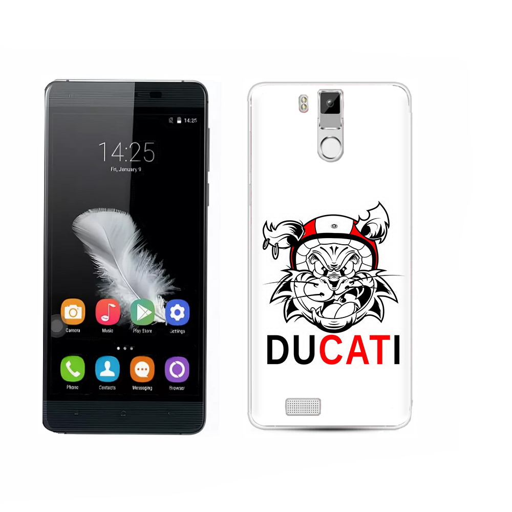 

Чехол MyPads Tocco для Oukitel K6000 Pro дукати, Прозрачный, Tocco