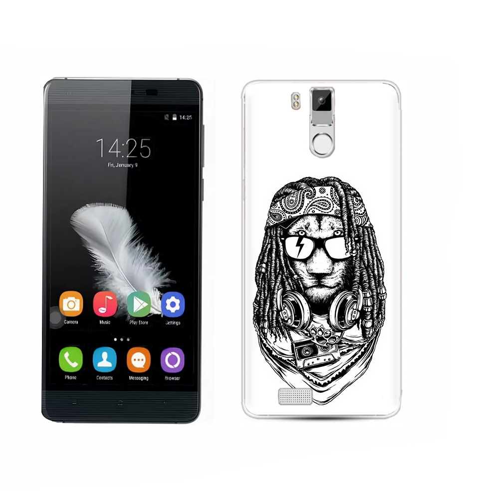 

Чехол MyPads Tocco для Oukitel K6000 Pro дреды льва, Прозрачный, Tocco