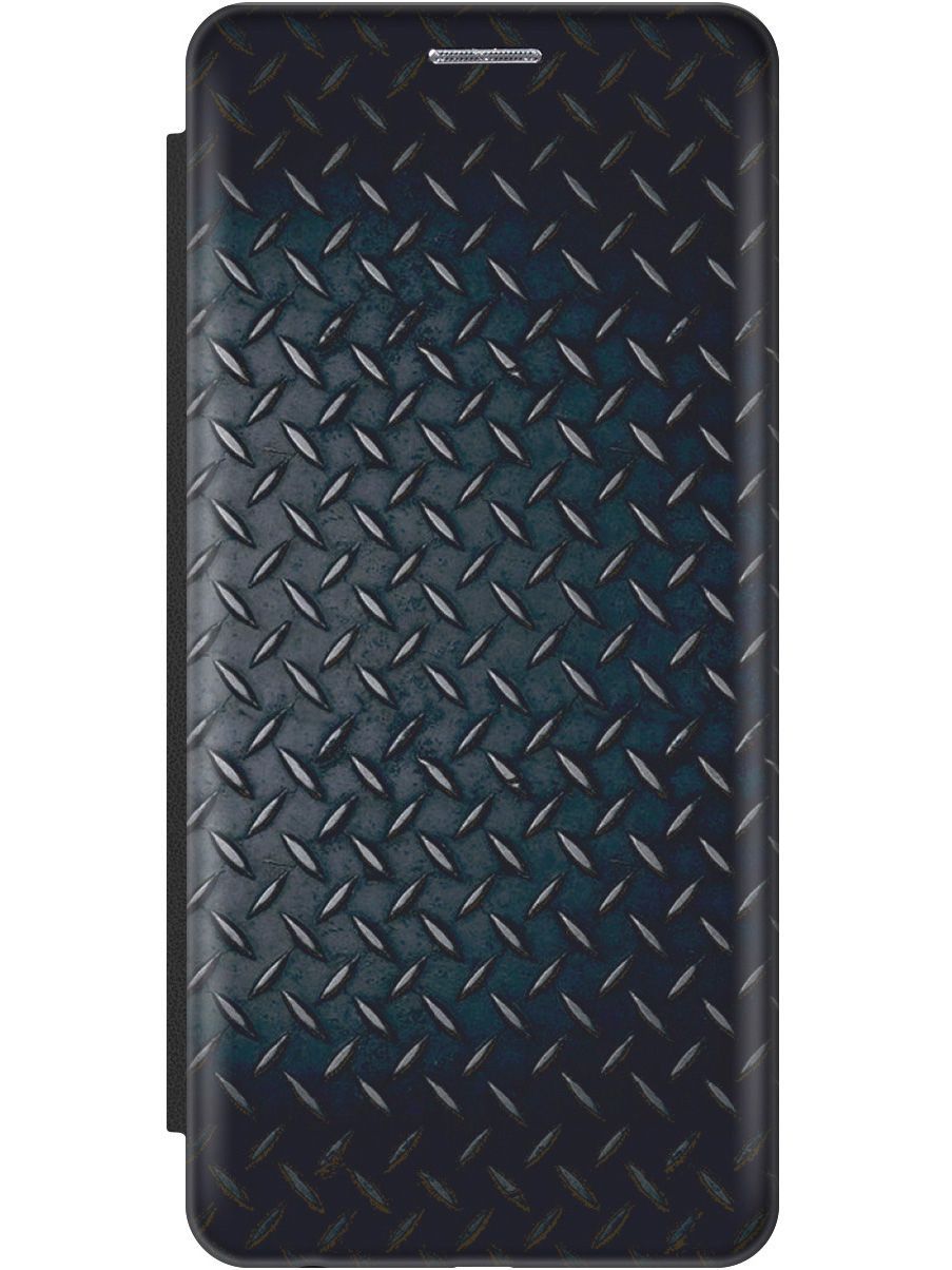 

Чехол-книжка на Honor 9A c принтом "Металлический лист" черный, Серый;черный, 9069