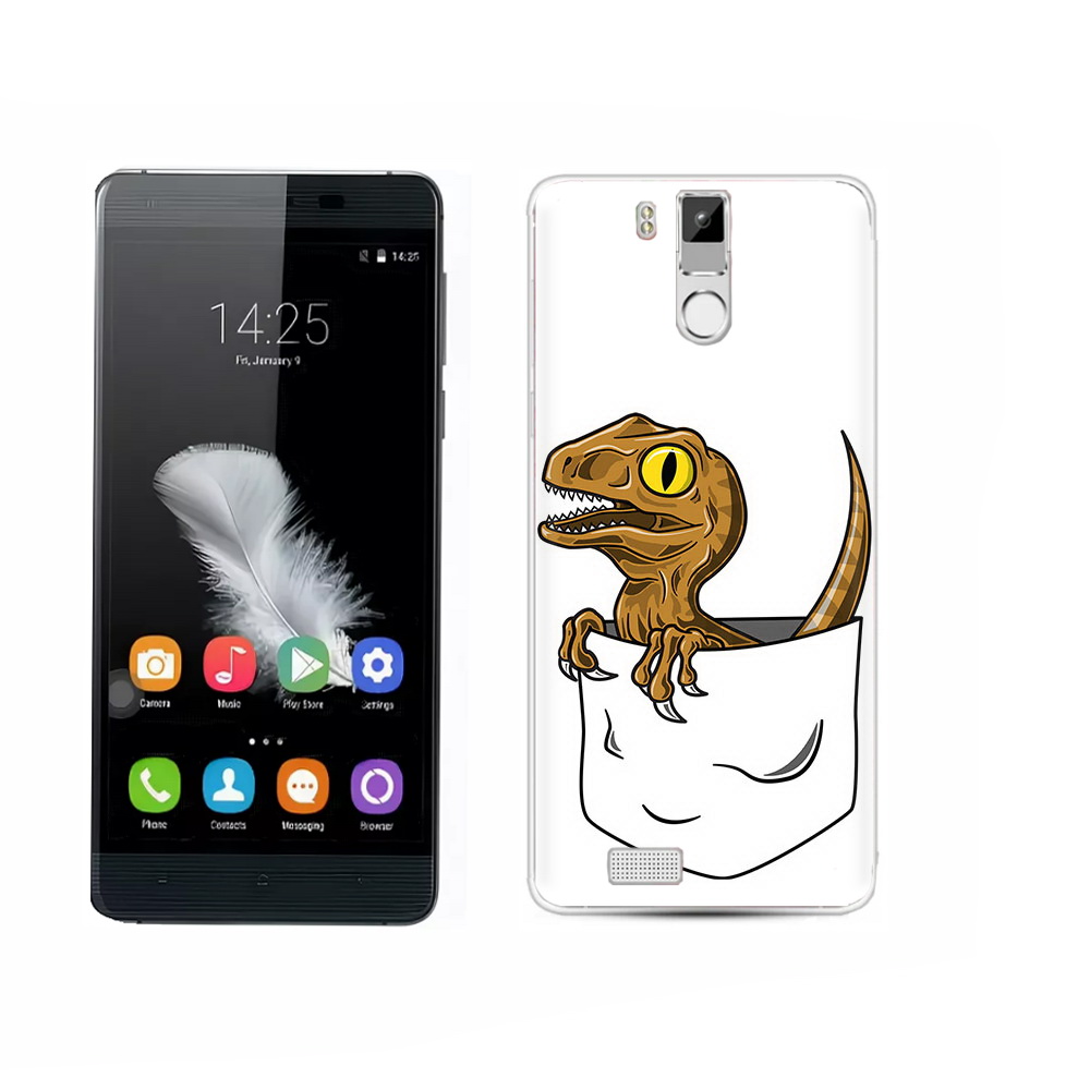 

Чехол MyPads Tocco для Oukitel K6000 Pro динозавр в кармане, Прозрачный, Tocco
