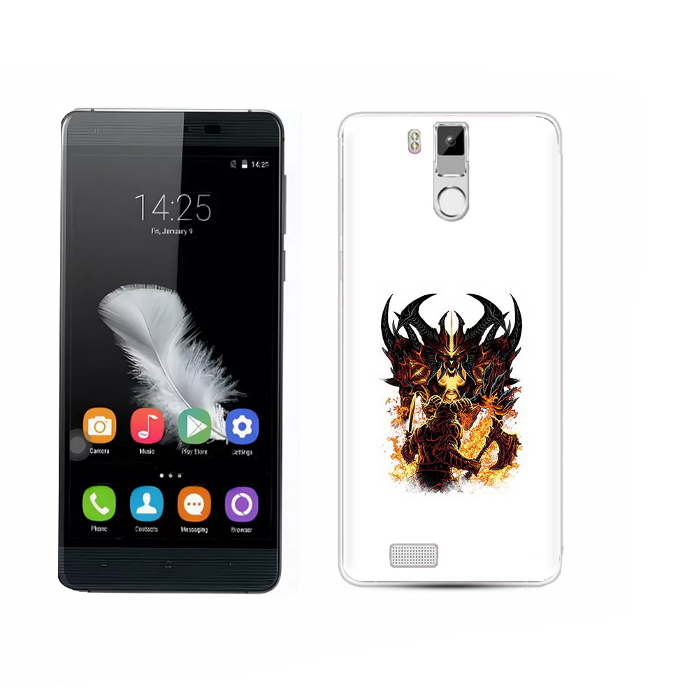 

Чехол MyPads Tocco для Oukitel K6000 Pro демон shadow fiend, Прозрачный, Tocco