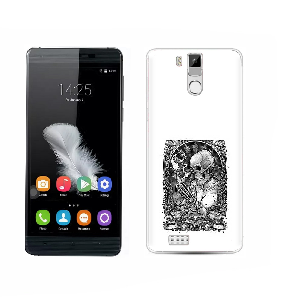 

Чехол MyPads Tocco для Oukitel K6000 Pro девушка скелет, Прозрачный, Tocco
