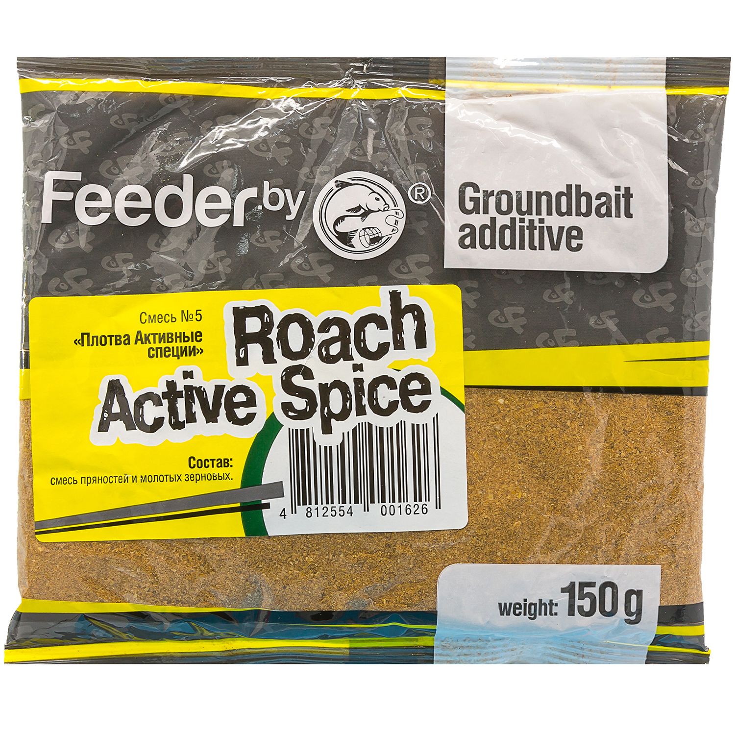 

Прикормка Feeder.by Groundbait additive микс 5 Roach Active Spice 150 гр, Разноцветный, Groundbait additive