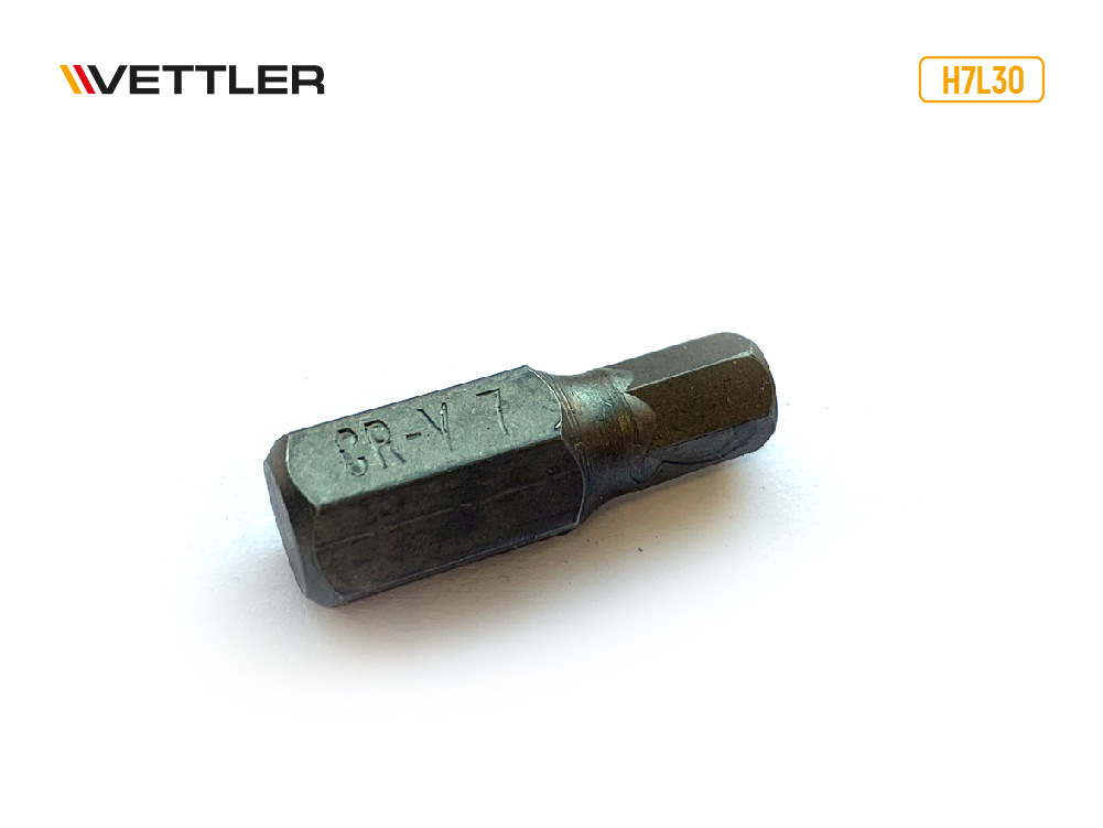 

VETTLER Бита вставка шестигранная 7мм 3/8" длина 30мм VETTLER