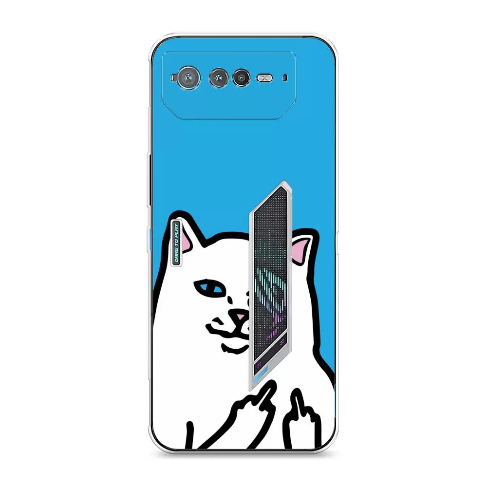 

Силиконовый чехол Awog "Кот жесть" для Asus ROG Phone 6, Голубой;белый;прозрачный, 44650-9