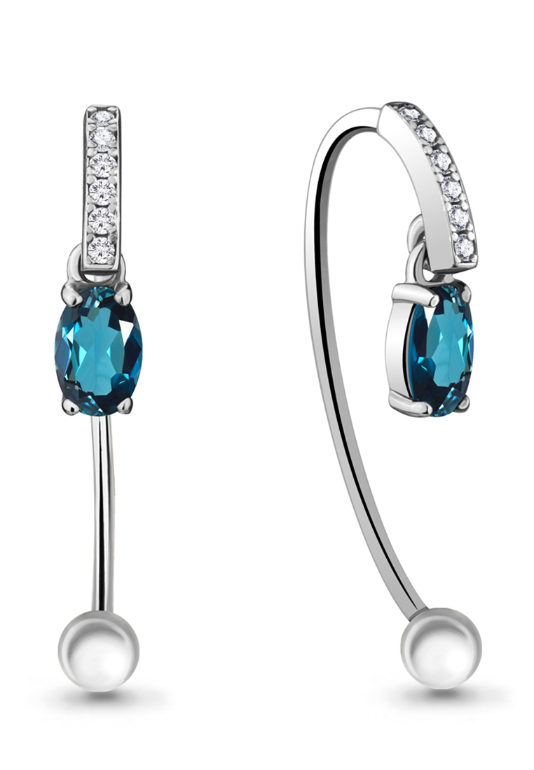 

Серьги продевки из серебра с топазом Kari Jewelry 4829608А.5, 4829608А.5