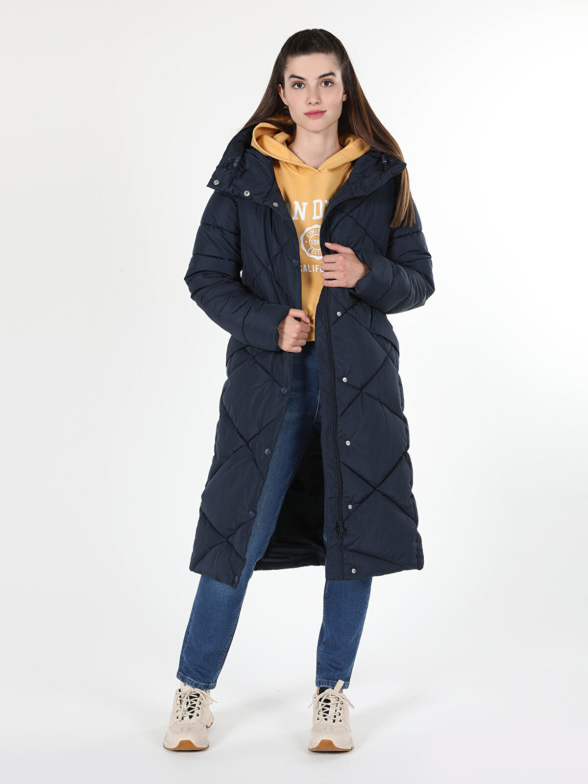 Пальто женское Colin's CL1060995_Q1.V1 синее XS