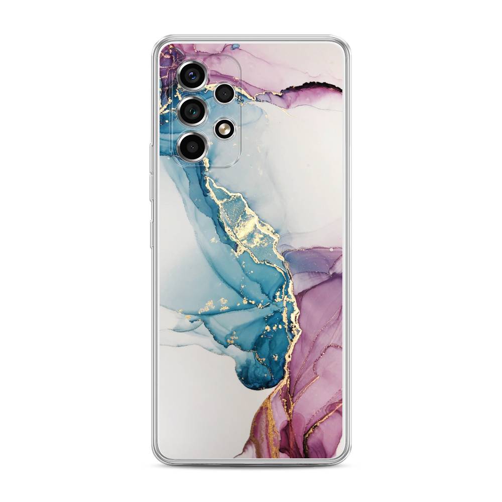 

Чехол на Samsung Galaxy A53 5G "Розовые разводы рисунок", Синий;розовый;золотистый, 2104550-3