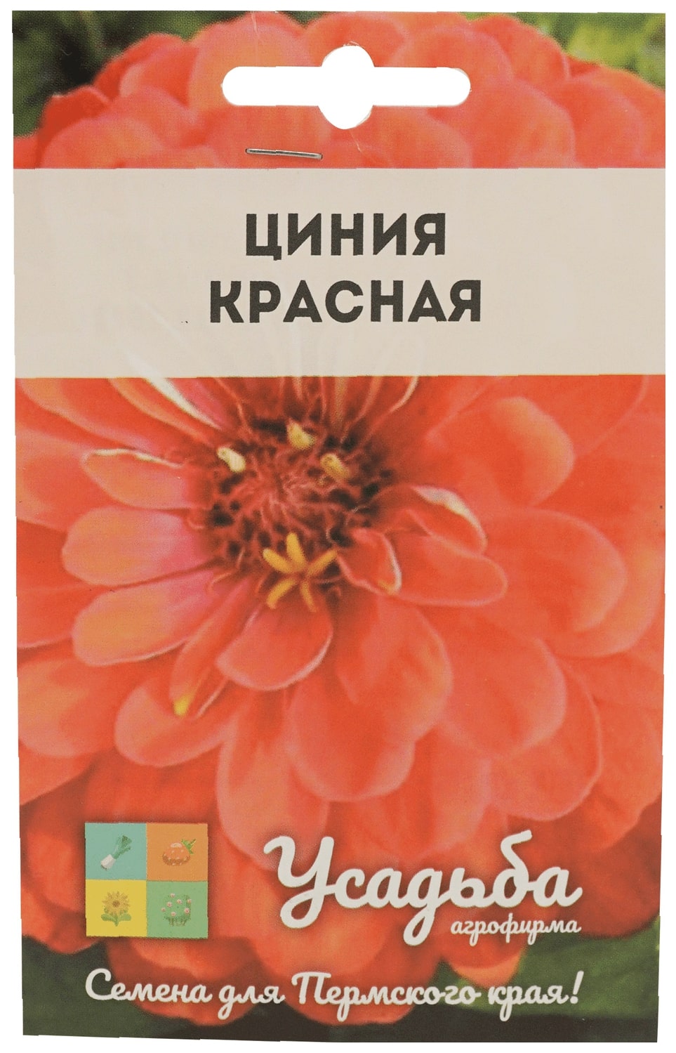 

Семена Агрофирма Усадьба Цинния красная 0,2 г