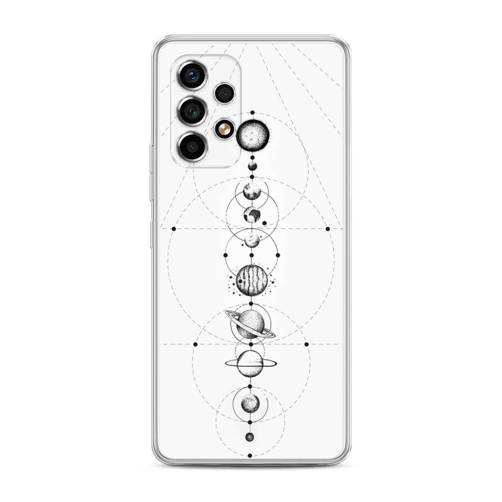

Чехол на Samsung Galaxy A53 5G "Парад планет", Серый, 2104550-2