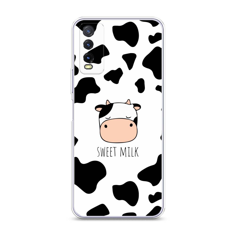 

Чехол на Vivo Y20 "Sweet milk", Розовый;белый;черный, 263650-1